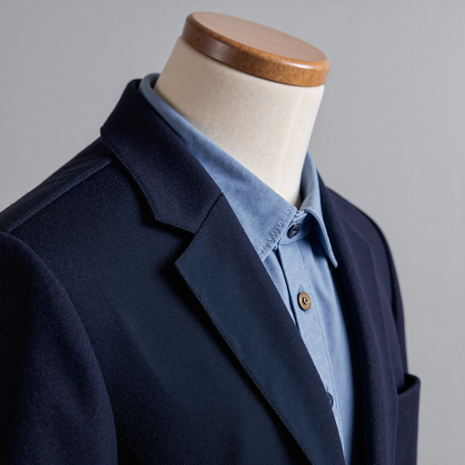 中年男性设计师头像,穿深色西装,专业形象,蓝色背景